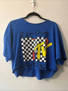 MTV Blue Crop Top